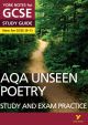 AQA English Literature Unseen Poetry Study and Exam Practice: York Notes for GCSE: For 2025 and 2026 assessments and exams