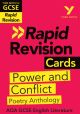 York Notes for AQA GCSE (9-1) Rapid Revision Cards: Power and Conflict AQA Poetry Anthology - catch up, revise and be ready for the 2025 and 2026 exams
