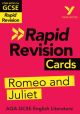 York Notes for AQA GCSE (9-1) Rapid Revision Cards: Romeo and Juliet - catch up, revise and be ready for the 2025 and 2026 exams